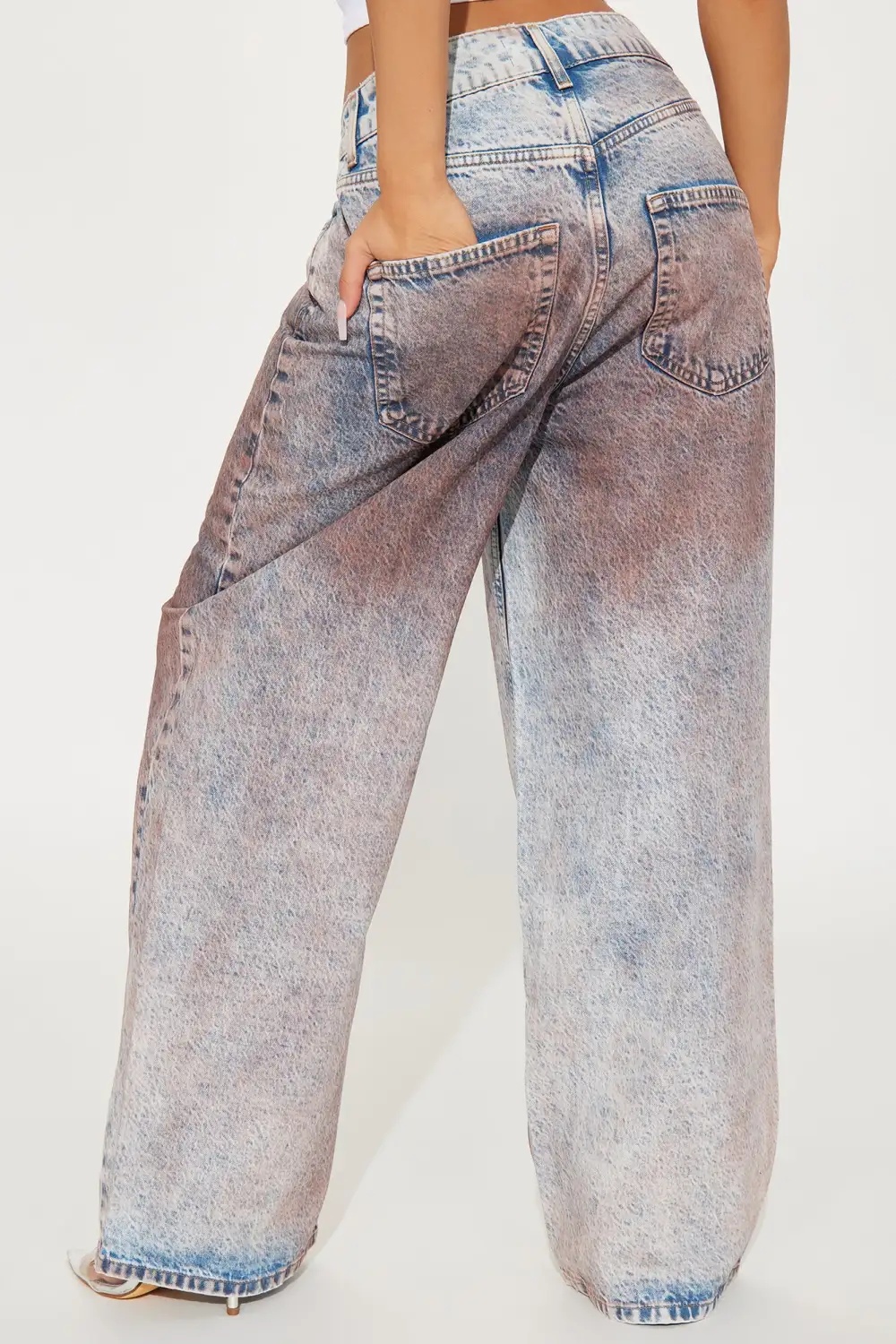 For The Longest Time Wide Leg Jeans - Pink