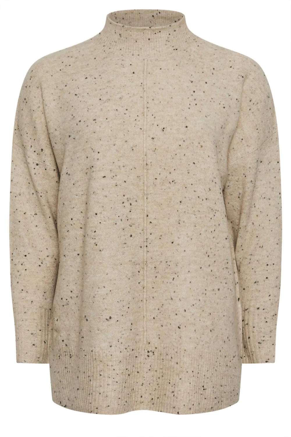 YOURS Curve Green High Neck Seam Detail Jumper