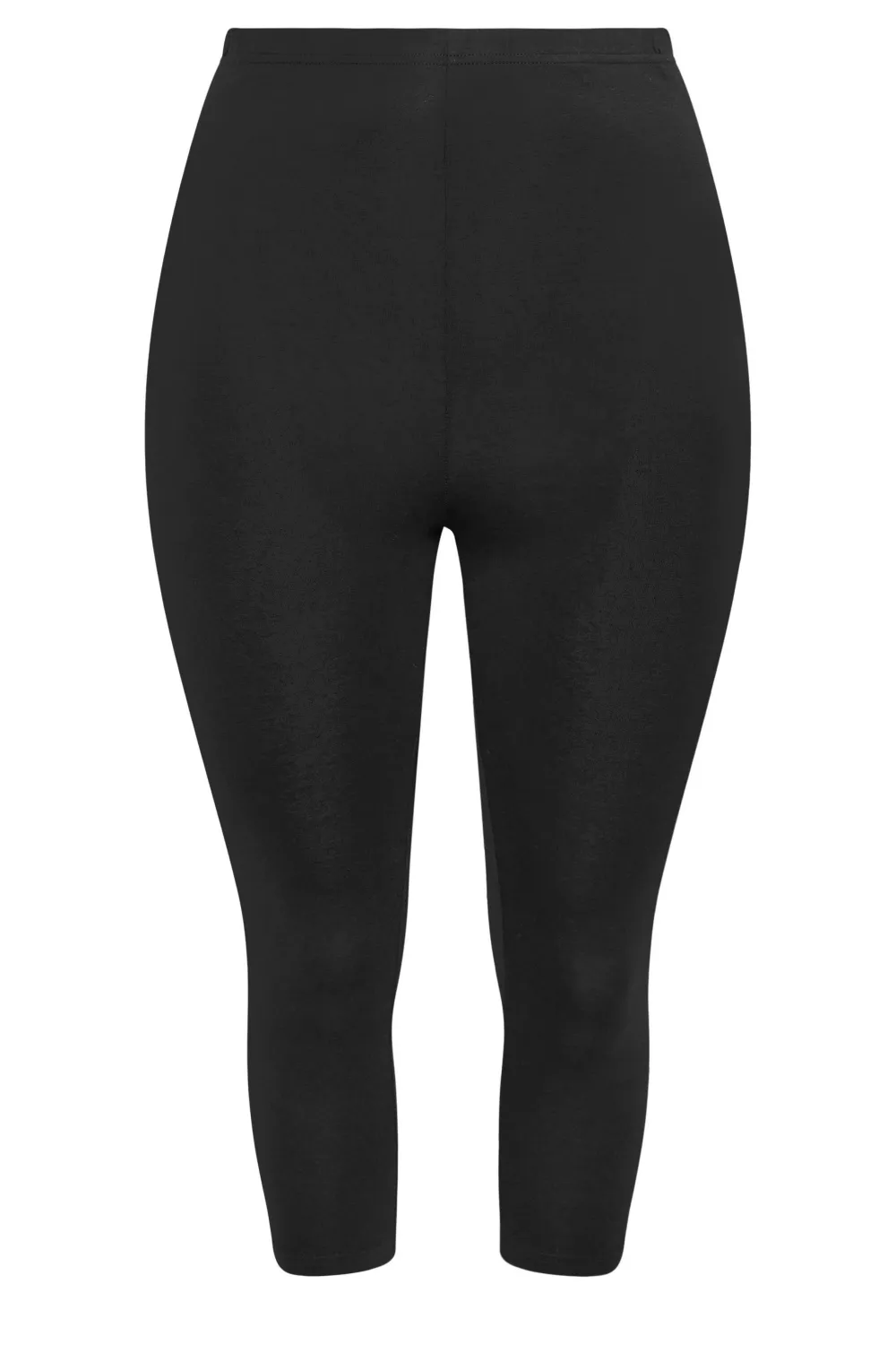 YOURS Curve 2 PACK Black & White Ditsy Floral Print Cropped Leggings