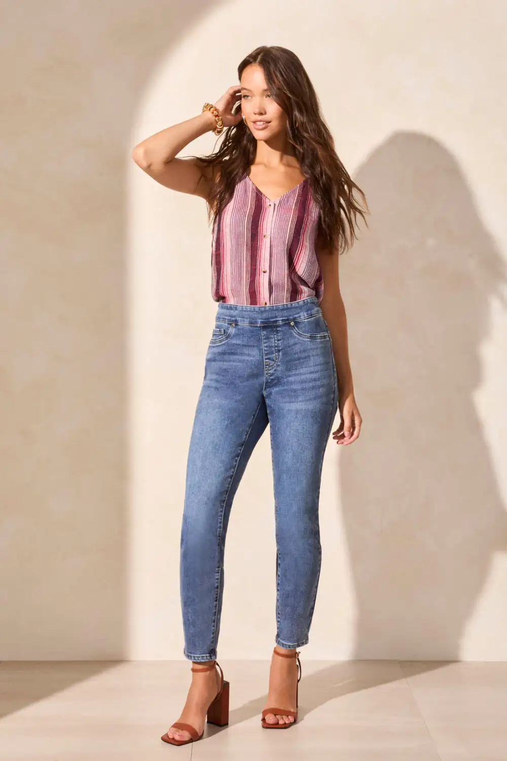 Audrey Pull-On Ankle Jegging-Dk.Vintage