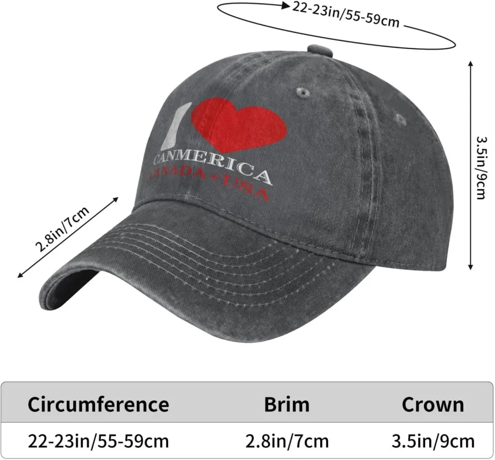 Funny Trump Oh Canada! 51st States Low Profile Cap Denim Hat