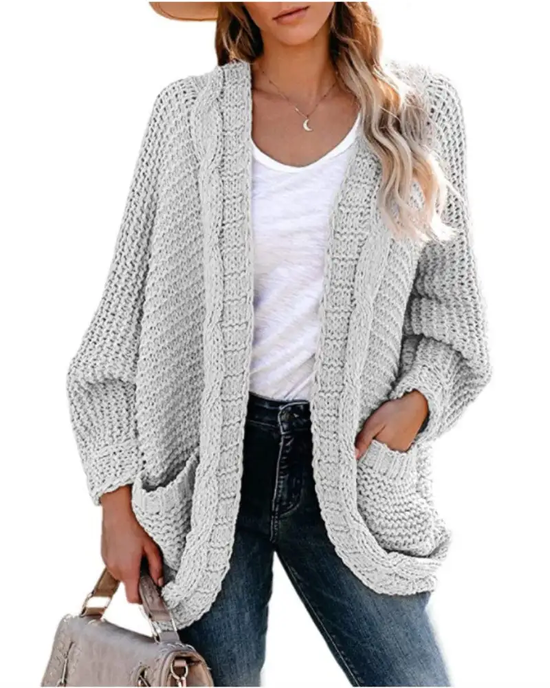 women's thick knitted cardigan coat knitted sweater