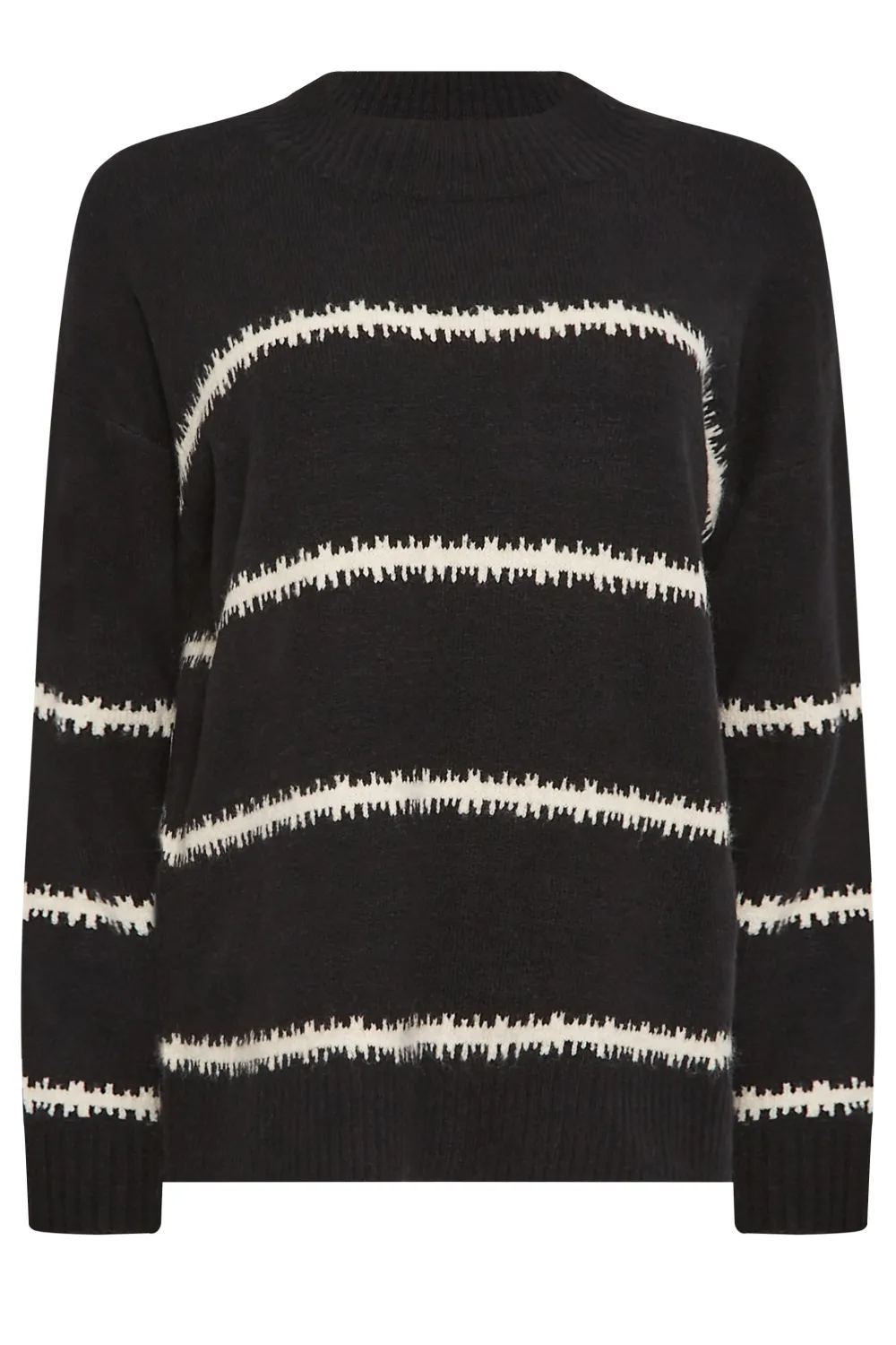 M&Co Black Blurred Stripe Jumper