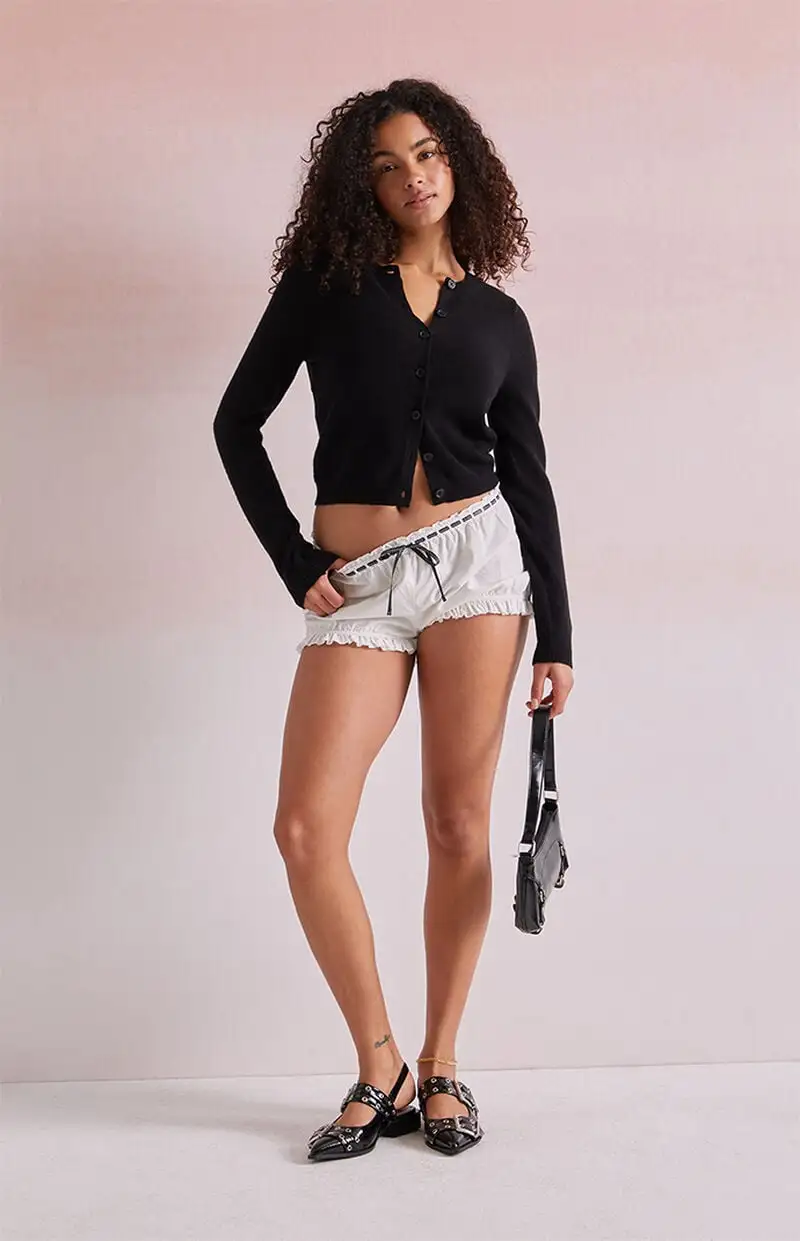 Beverly and Beck Tie Front Bloomer Shorts