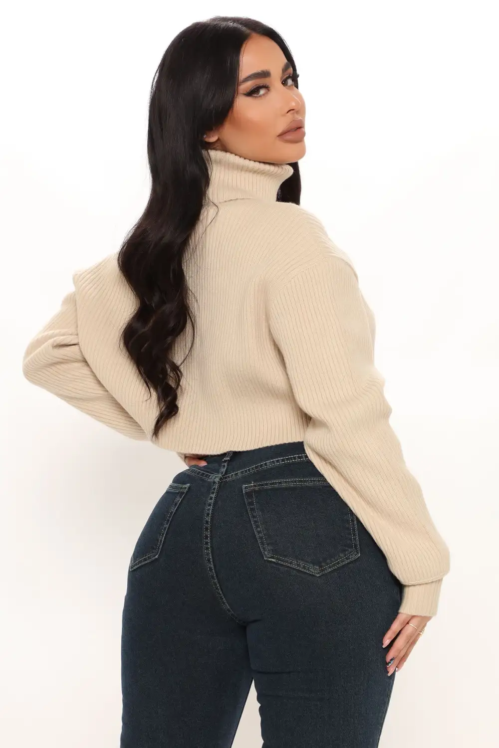 Riding Solo Turtleneck Sweater - Sand