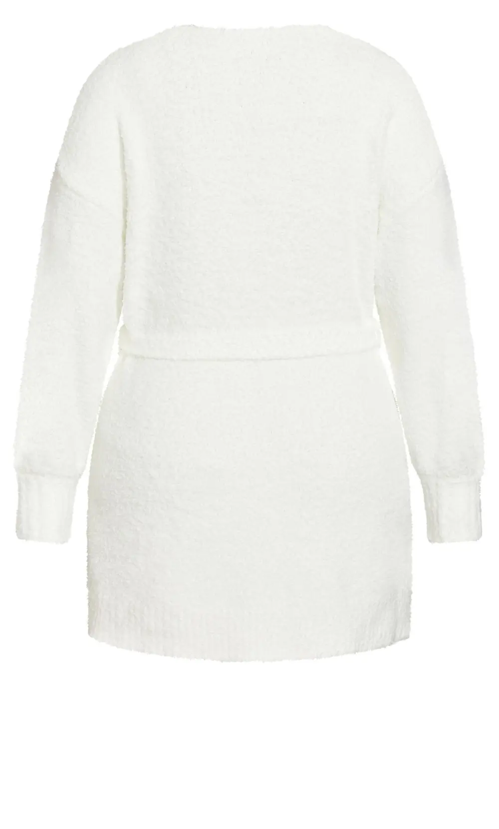 Evans Ivory Teddy Longline Cardigan