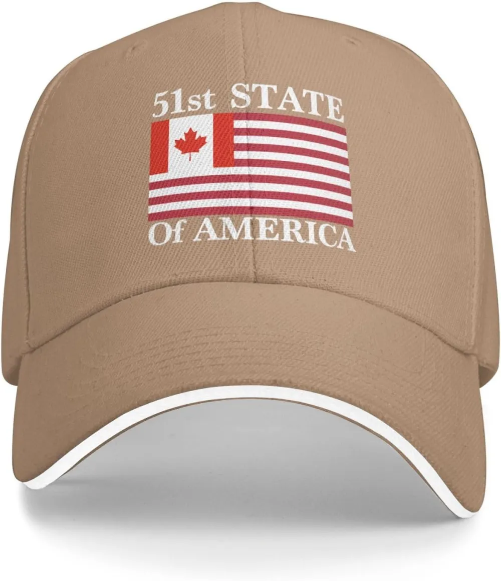 51st State Make Canada 51st State Hat Make America Canada Great Again Hat Cap for Men Women Black