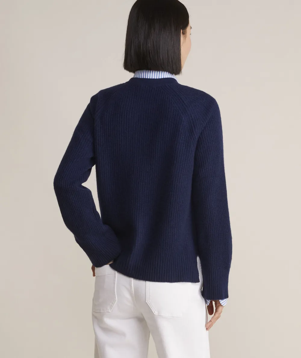 Seaspun Cashmere Ribbed Crewneck Sweater