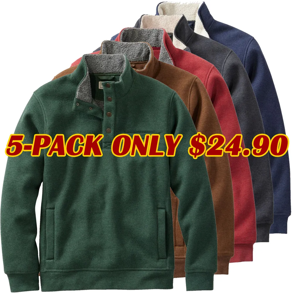 Men's Katahdin Iron Works Bonded Waffle Fleece, Mockneck