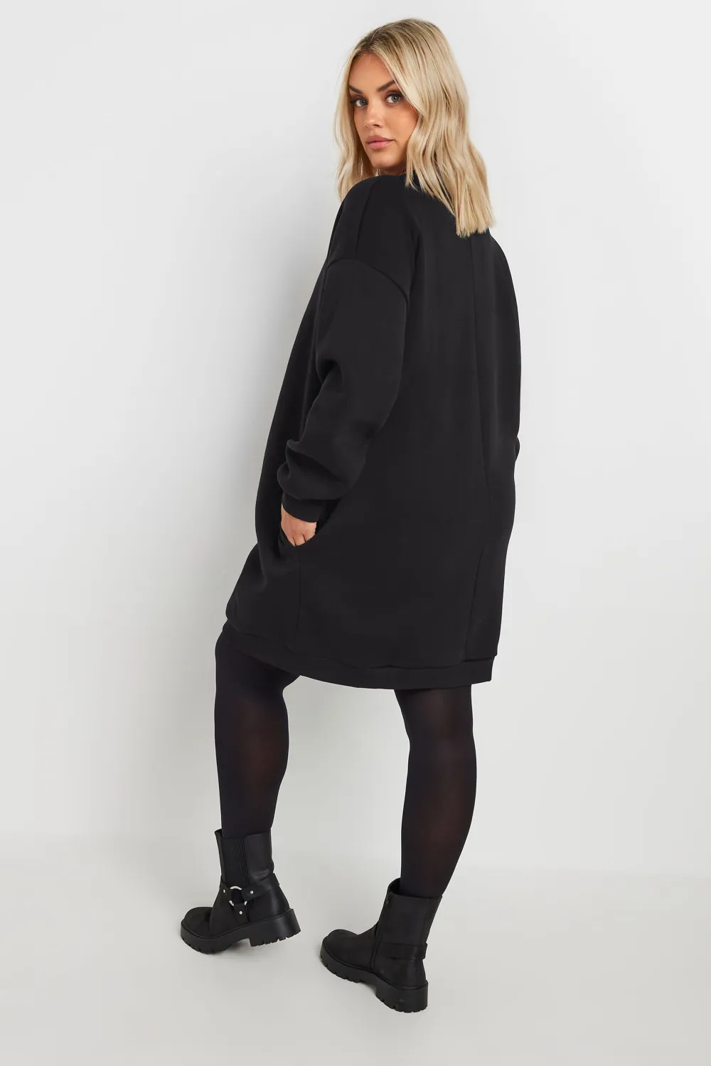 YOURS Curve Black Sweatshirt Dress