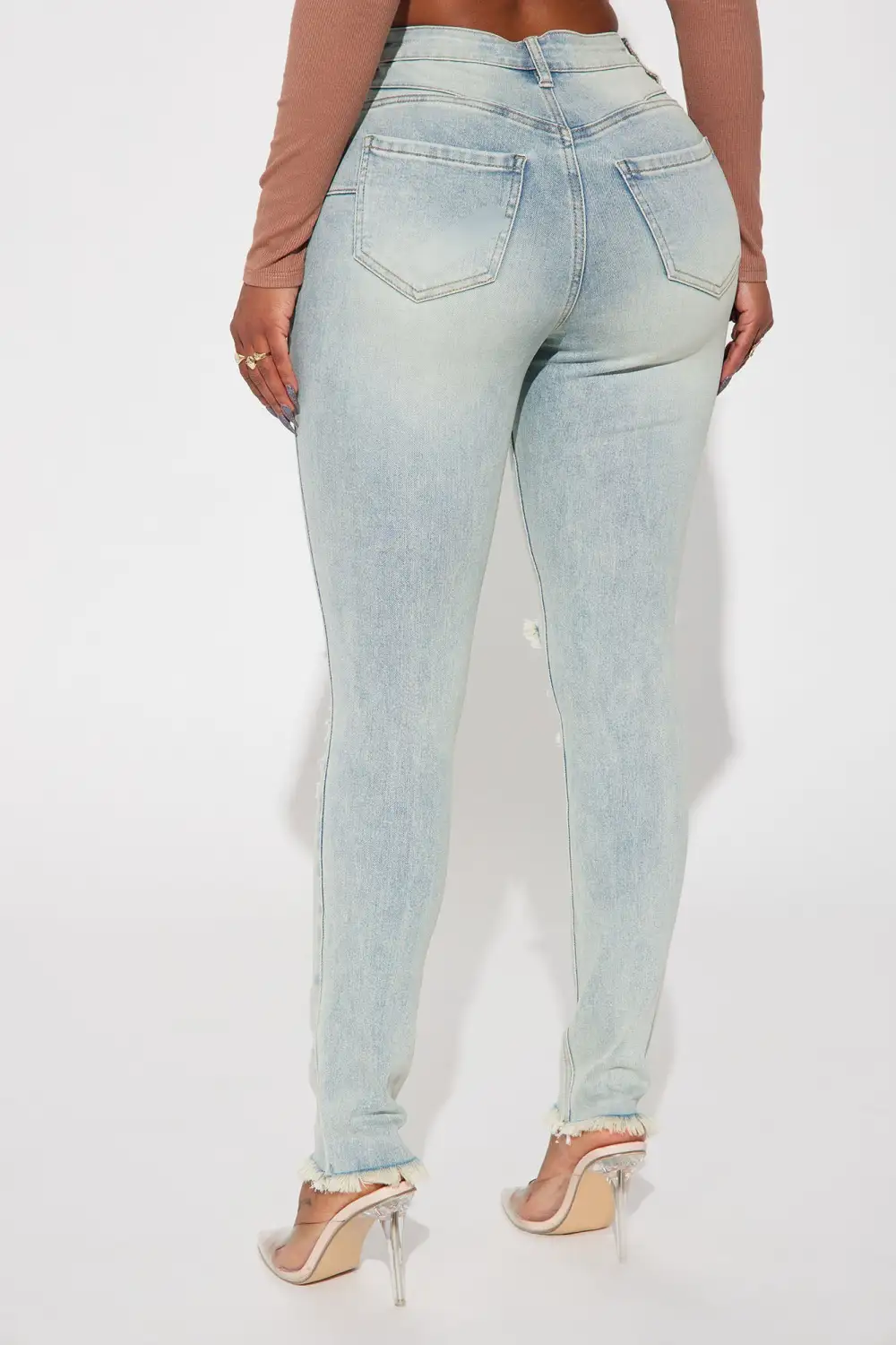 Sofie Soft Compression Stretch Skinny Jeans - Light Wash