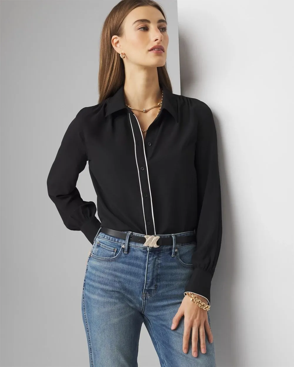 Soft Shirt with Piping