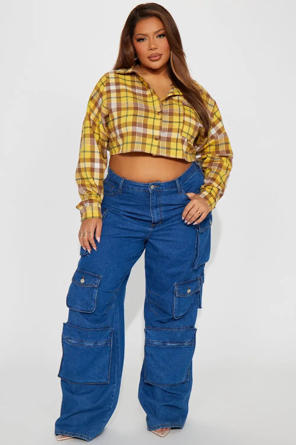 Checked Out Plaid Shirt - Mustard