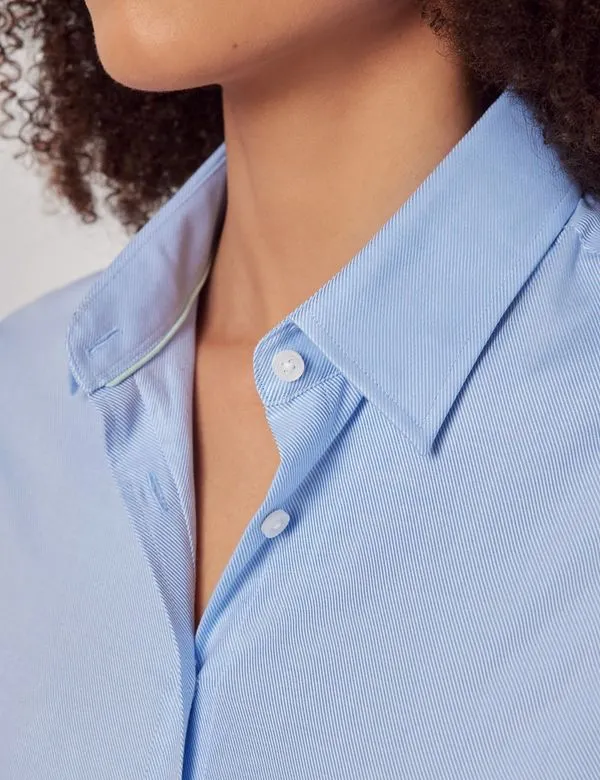 Twill Cotton Semi-Fitted Shirt