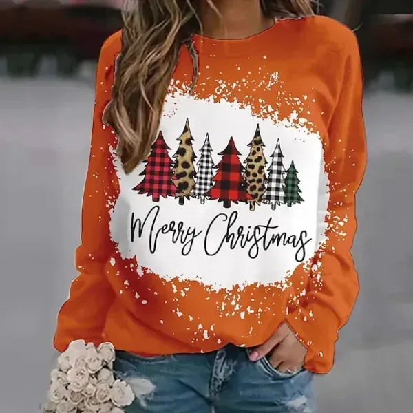 Christmas Trees Masquerade Hoodie Pullover Women's Christmas Christmas Carnival Masquerade Adults' Christmas Vacation Polyester Top