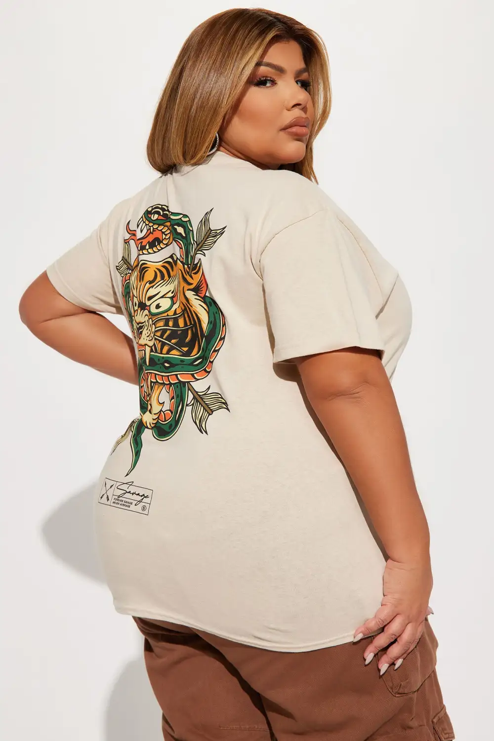 Forever Savage Graphic T-Shirt - Taupe