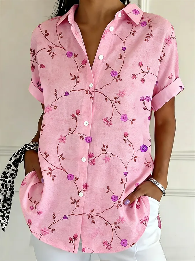 Women's Summer Comfortable Floral Shirt