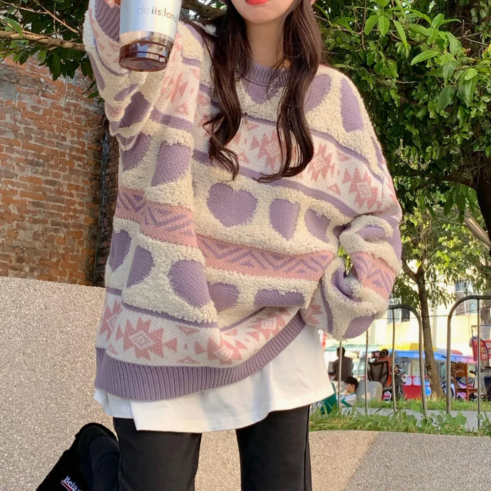 Retro Loose Thickened Sweater