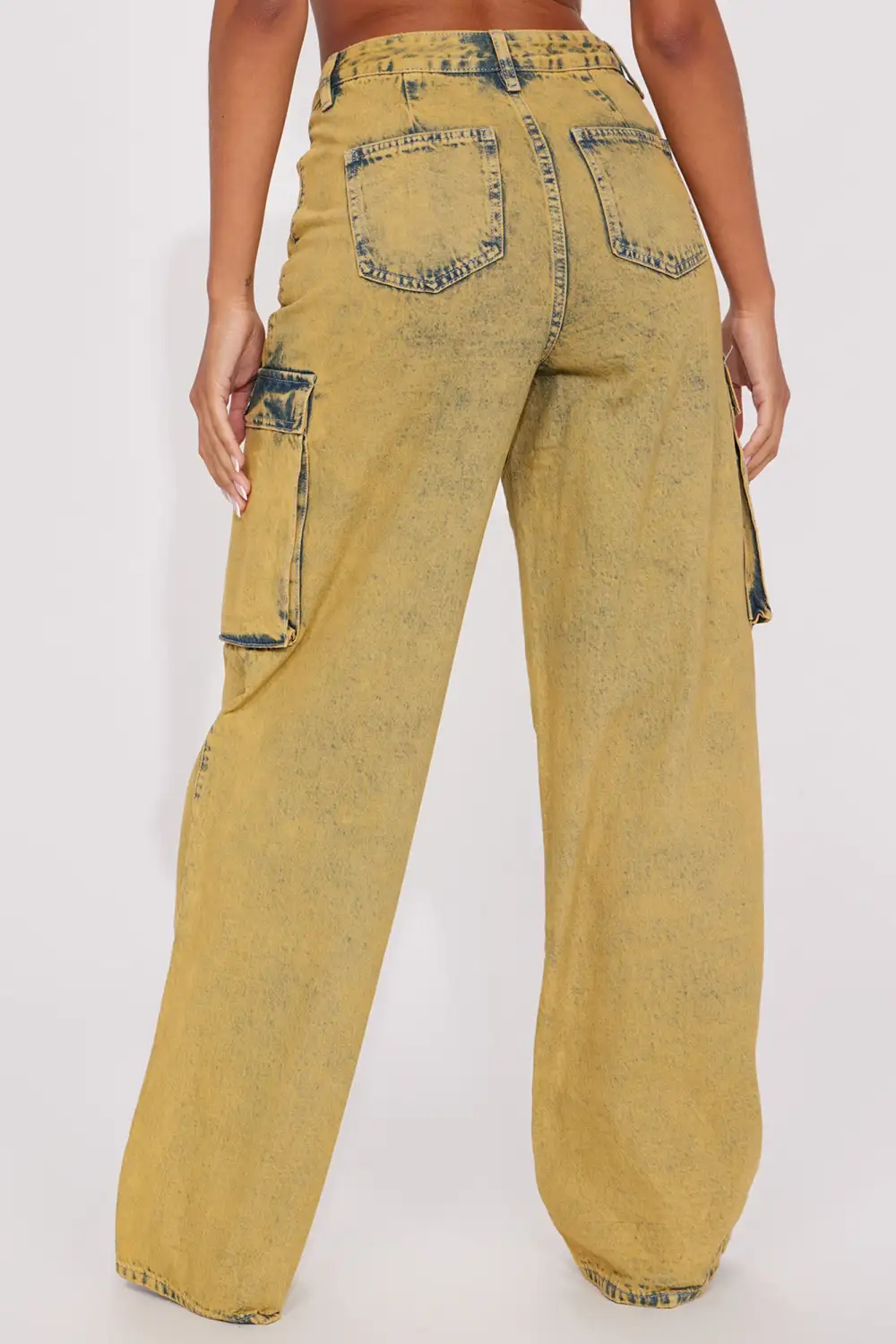 Callie Cargo Baggy Jean - Yellow