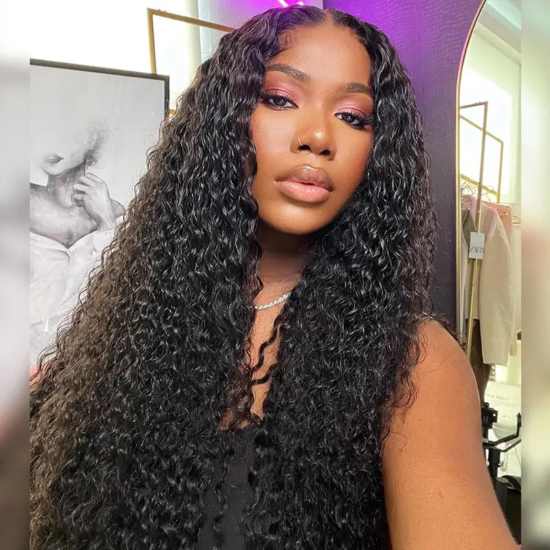 250% Density Long Curly 13×6 Full Frontal Lace Wig Sterly Curly Human Hair Wigs
