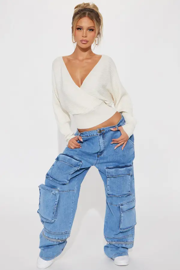 Seine Surplice Sweater - Off White