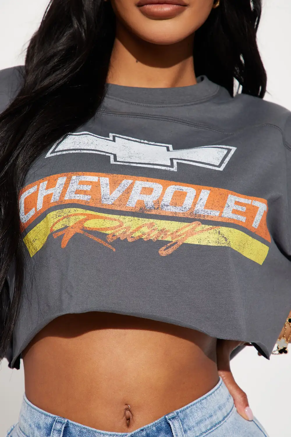 Chevrolet Cropped Top - Charcoal