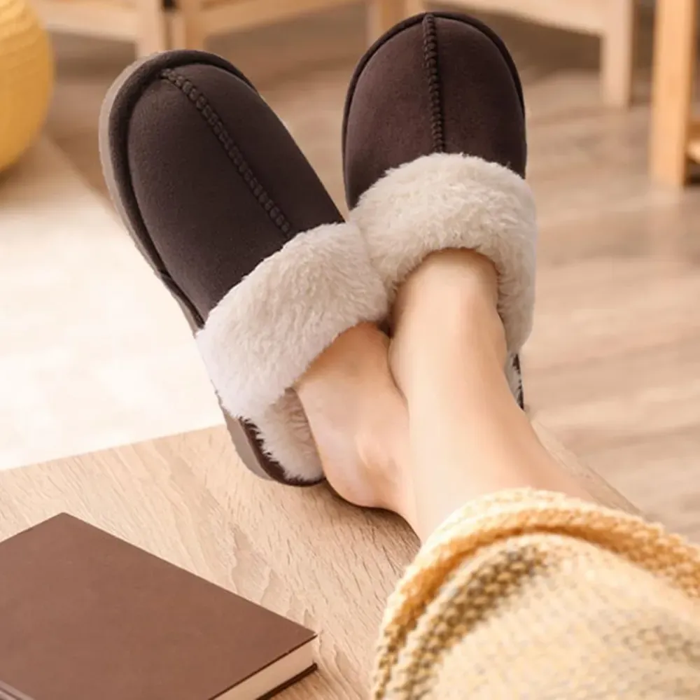 Women's Fuzzy Memory Foam Slippers Fluffy Winter House Shoes Indoor and Outdoor
