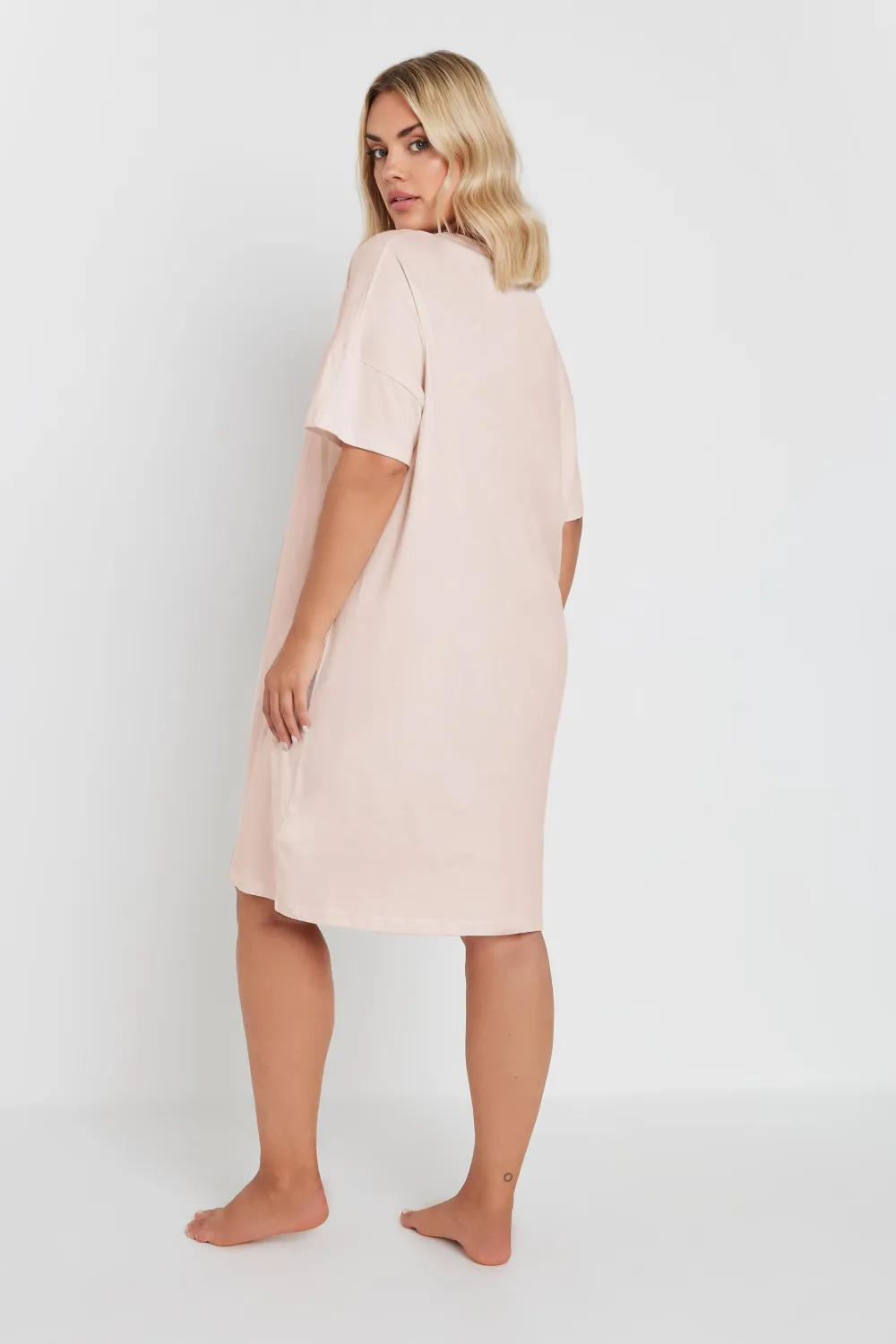 YOURS Curve Black Star Print Sleep Tee Nightdress