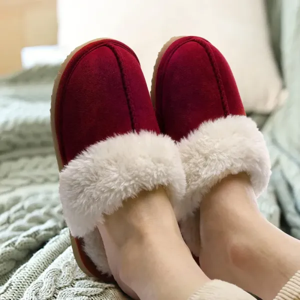 Women's Fuzzy Memory Foam Slippers Fluffy Winter House Shoes Indoor and Outdoor