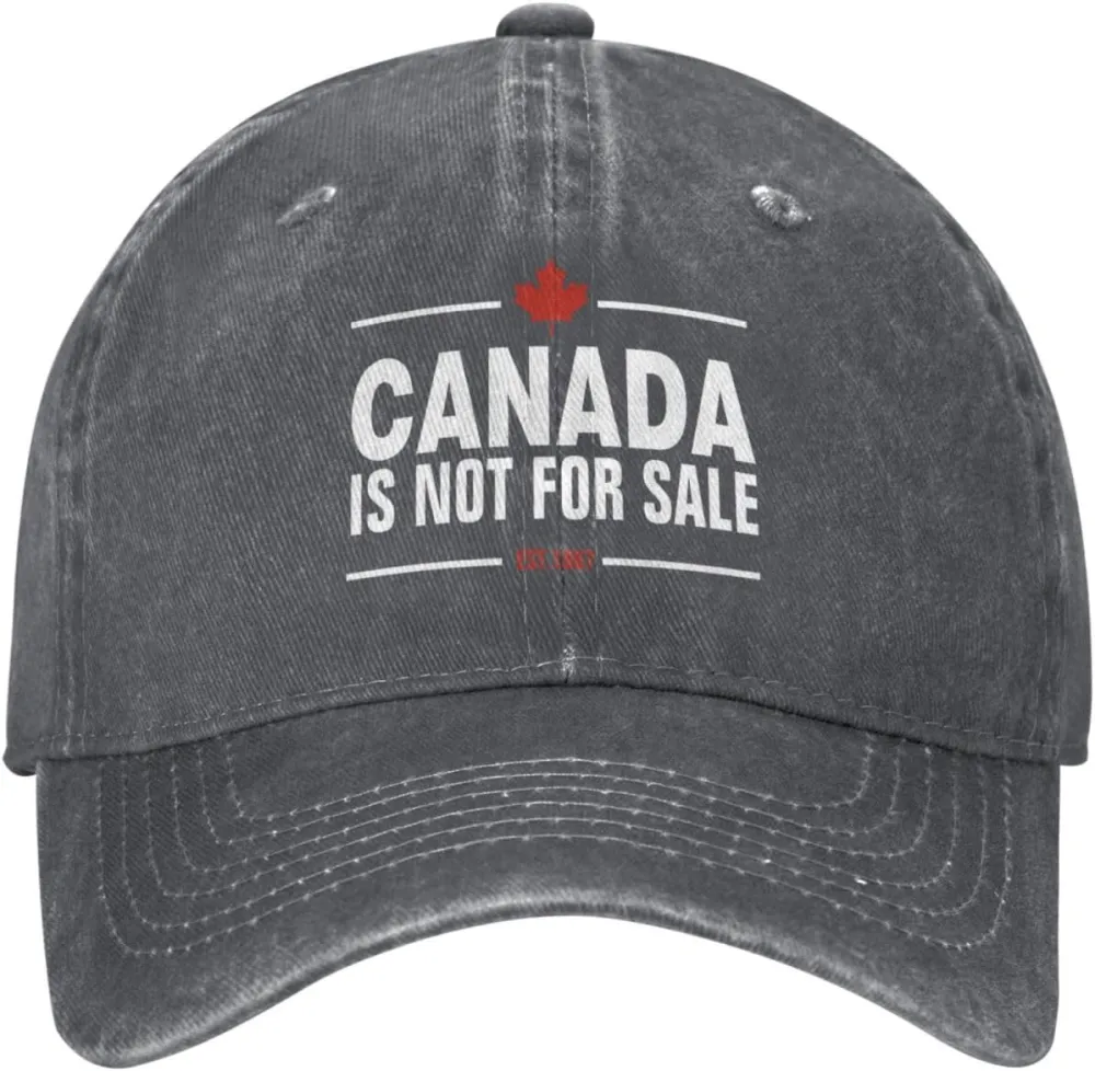 Canada is Not for Sale Trucker Hat for Dad Golf Cotton Washed Denim Baseball Caps