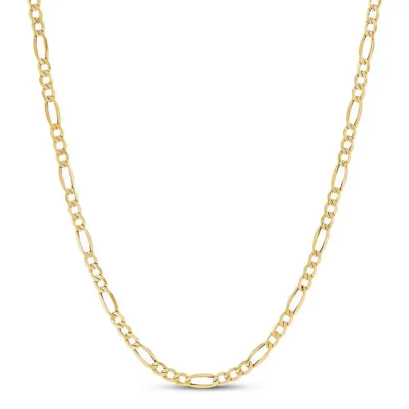 Figaro Chain Necklace 10K Yellow Gold 22