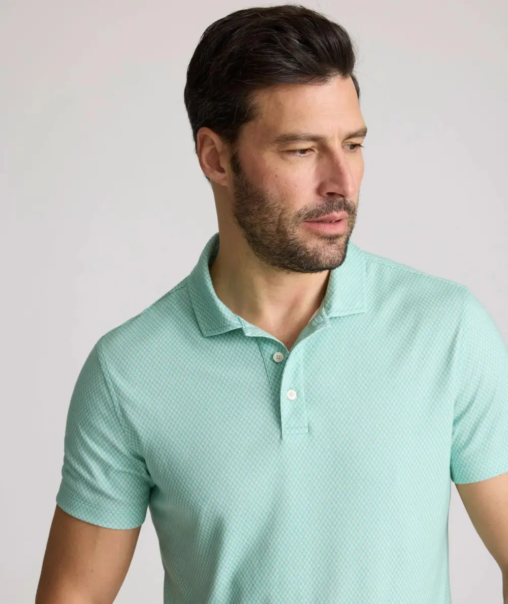 Wrinkle-Free Printed Damaschino Polo