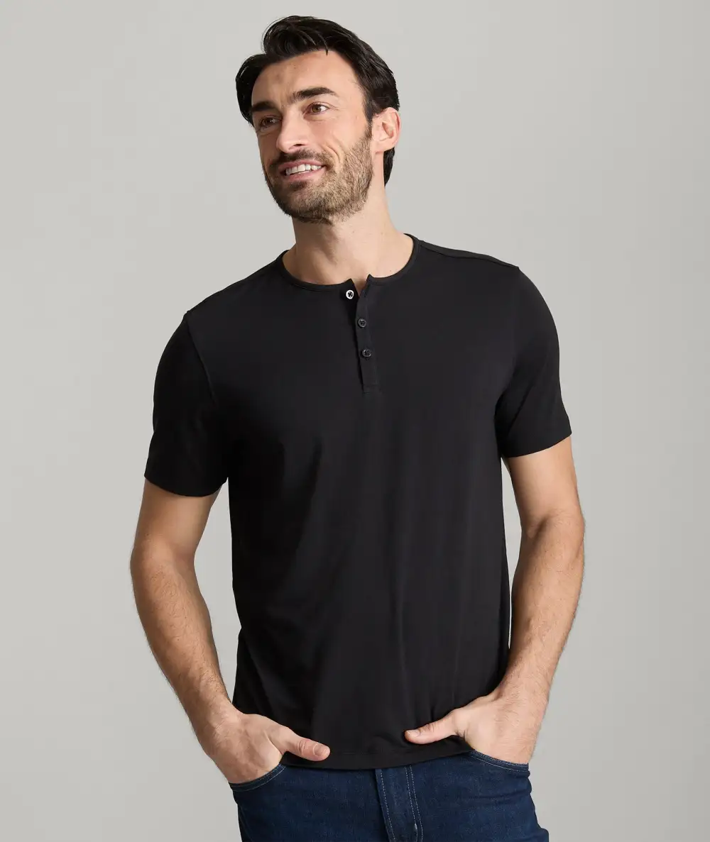 EcoSoft™ Short-Sleeve Henley