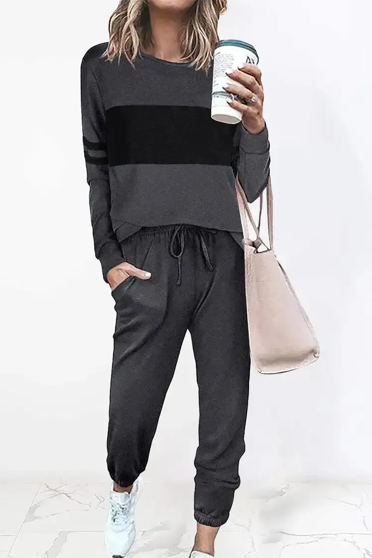 Women 2 Piece Long Sleeve Tracksuit with Long Pants