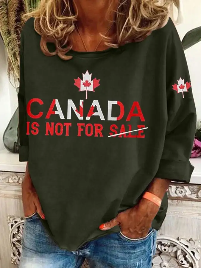 Women'S Canada is Not for Sale Sweatshirt