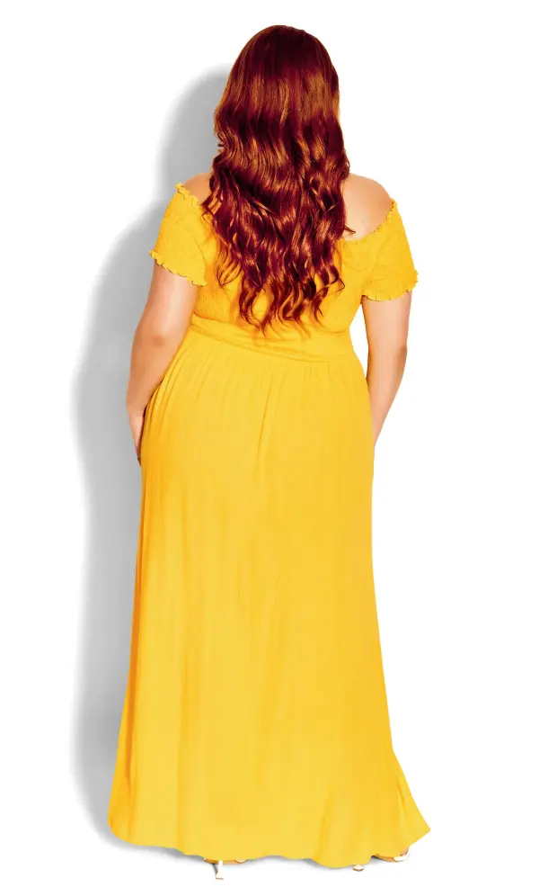Evans Yellow Summer Passion Maxi Dress