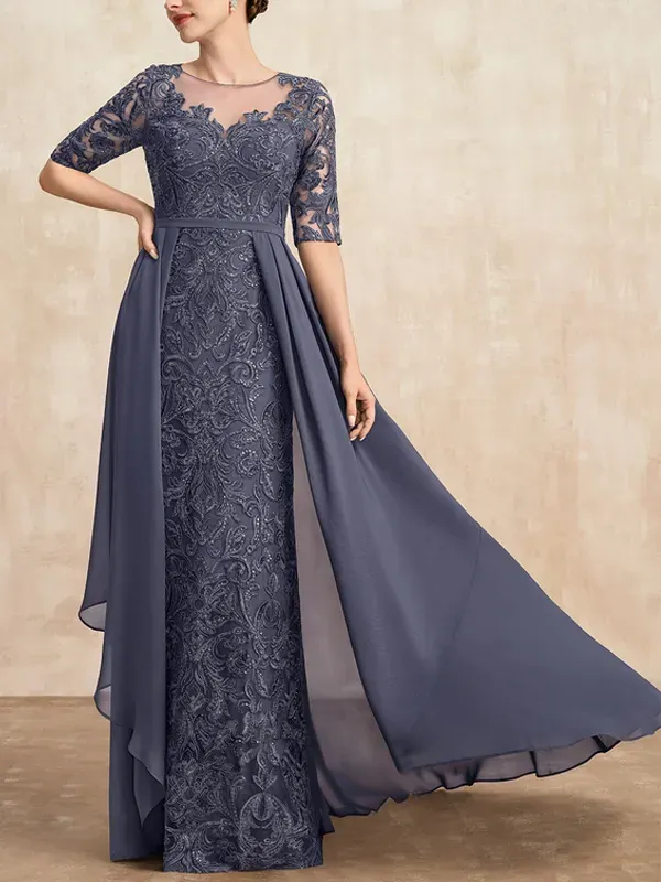 Chiffon Lace Maxi Dress