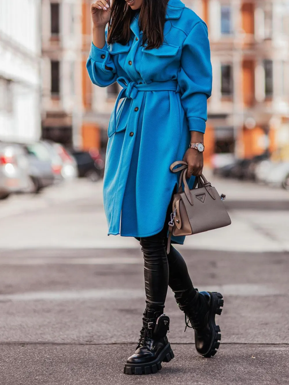 Loose Casual Solid Color Lace Woolen Cardigan Coat