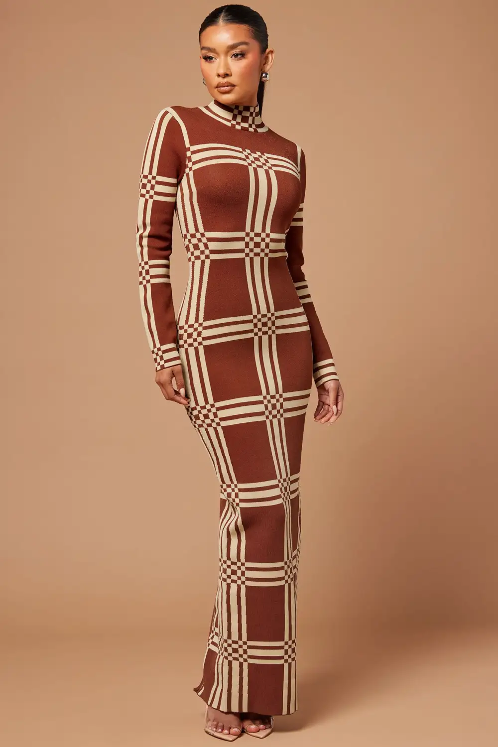 Claudia Knit Maxi Dress - Cognac