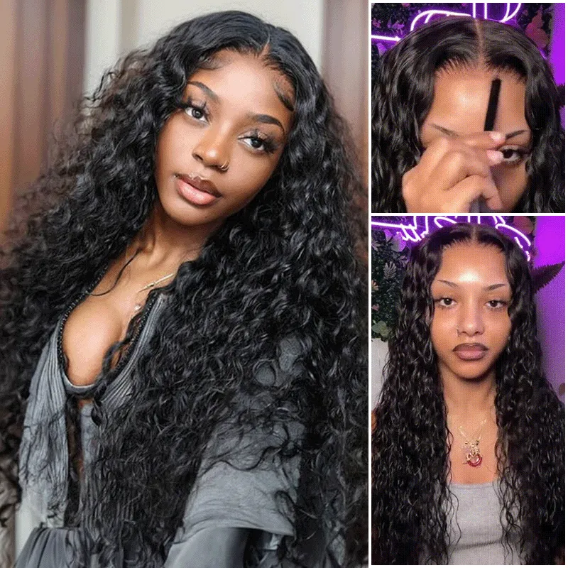 Real HD| Water Wave Glueless Lace Closure Wig 250% Raw Virgin Human Hair Wig