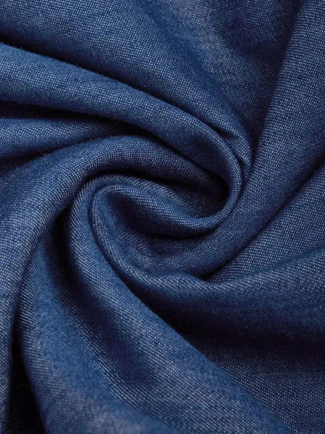 Women Denim Sleeveless Casual Mini Dress(Contains lining)