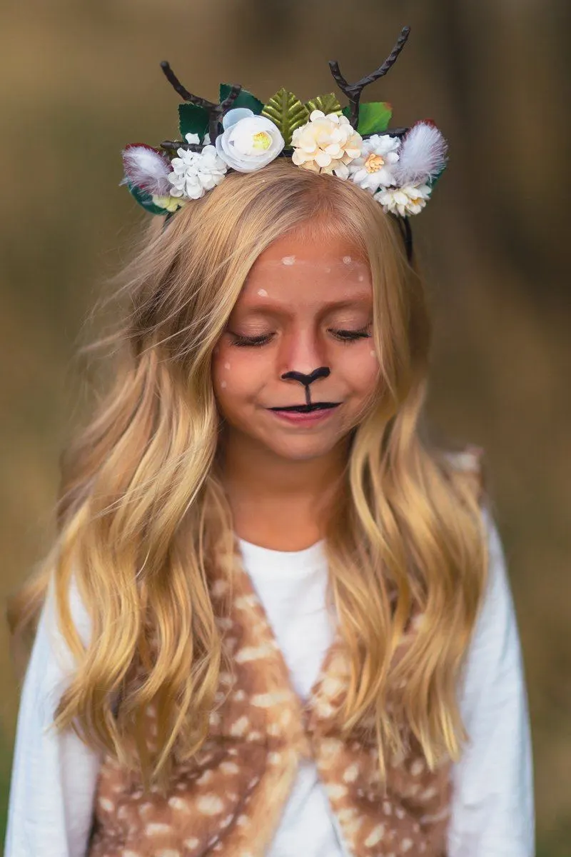 Deer Floral Antler Headband