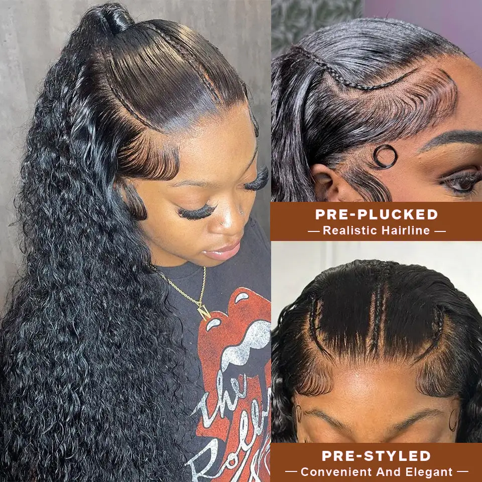 Glueless Pre Braided Wig Deep Wave  Hair 13x6 PreMax Frontal Wig