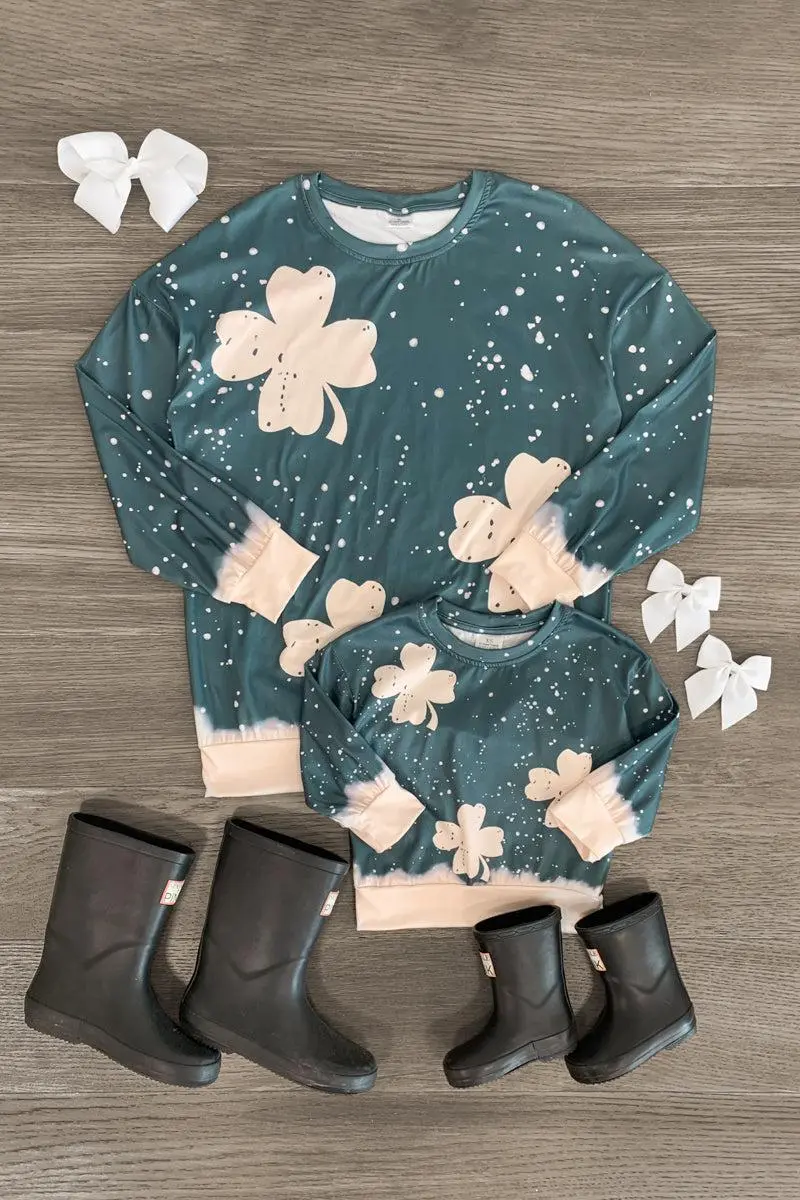 Mom & Me - Green Four Leaf Clover Top