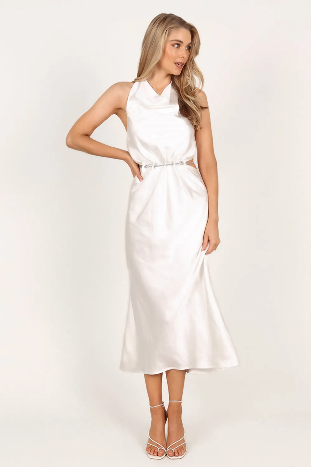 AIDA SLIP DRESS - WHITE