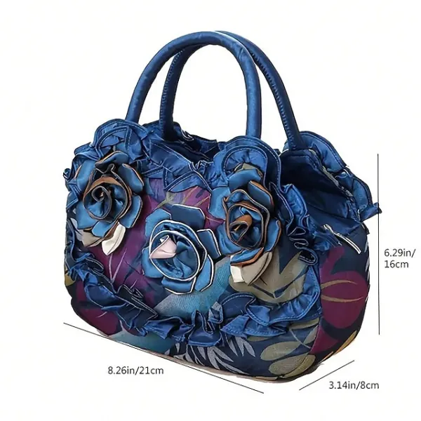 Women's Handbag Silk Party Daily Flower Durable Anti-Dust Solid Color Black Red Blue