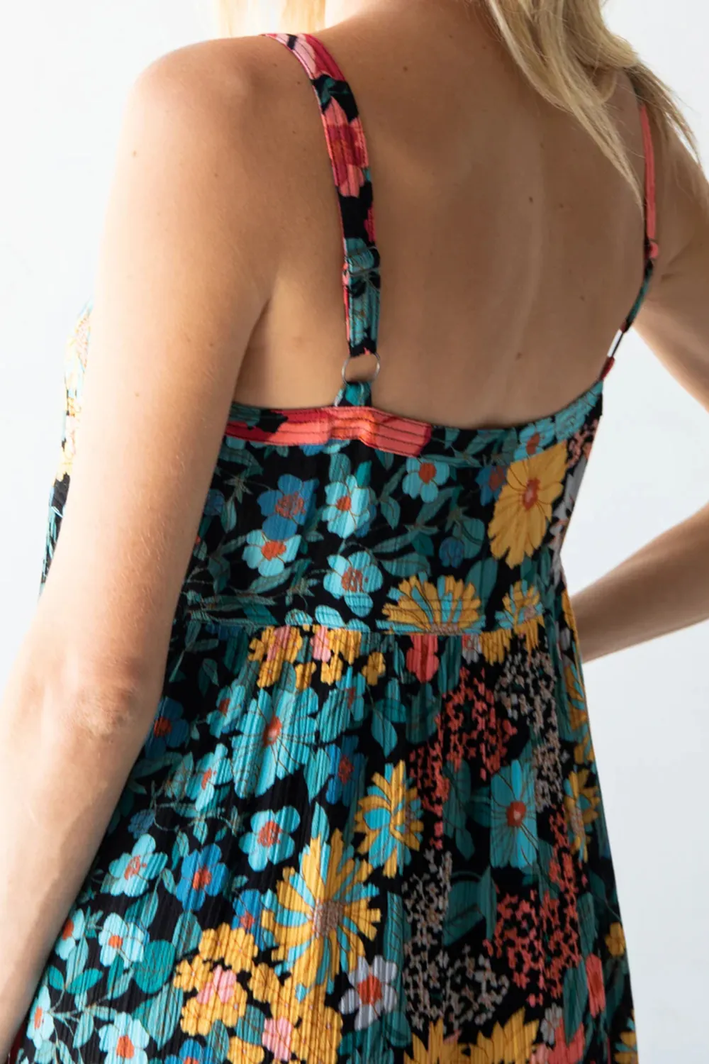 Sidney Maxi Dress - Black Coral Floral