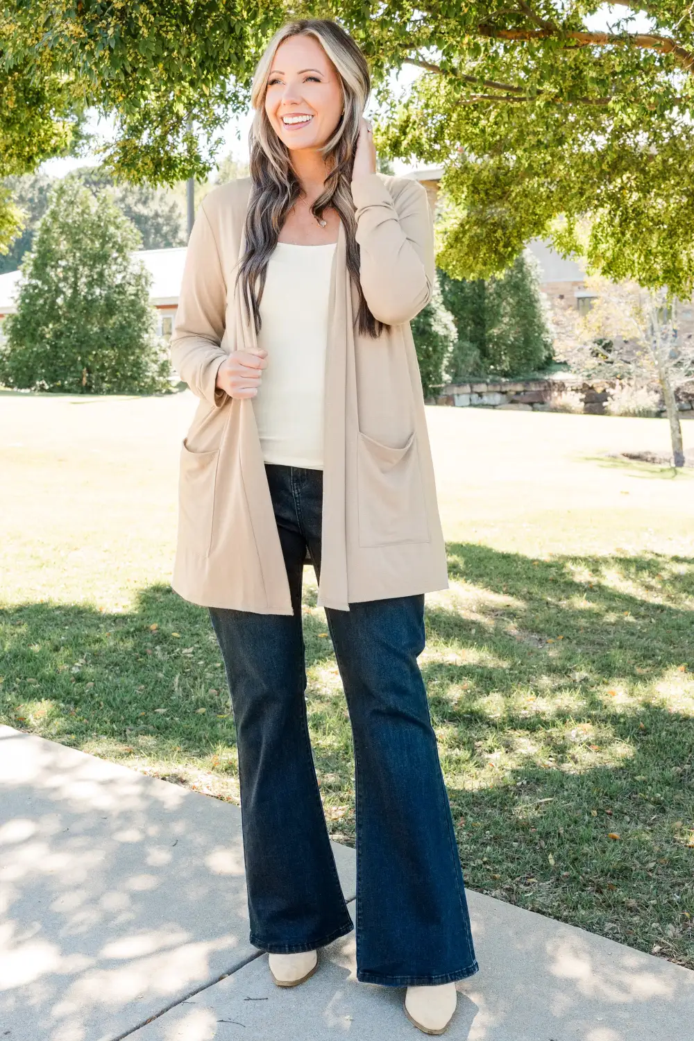 Kindness and Compassion Cardigan, Ash Mocha