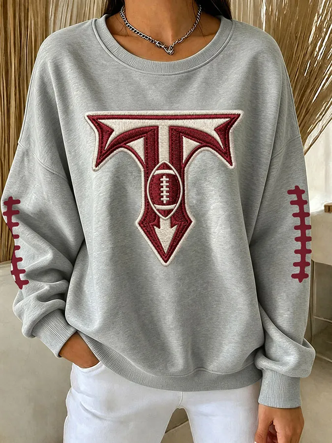 Women'S Rugby Printed Round Neck Sports Shirt