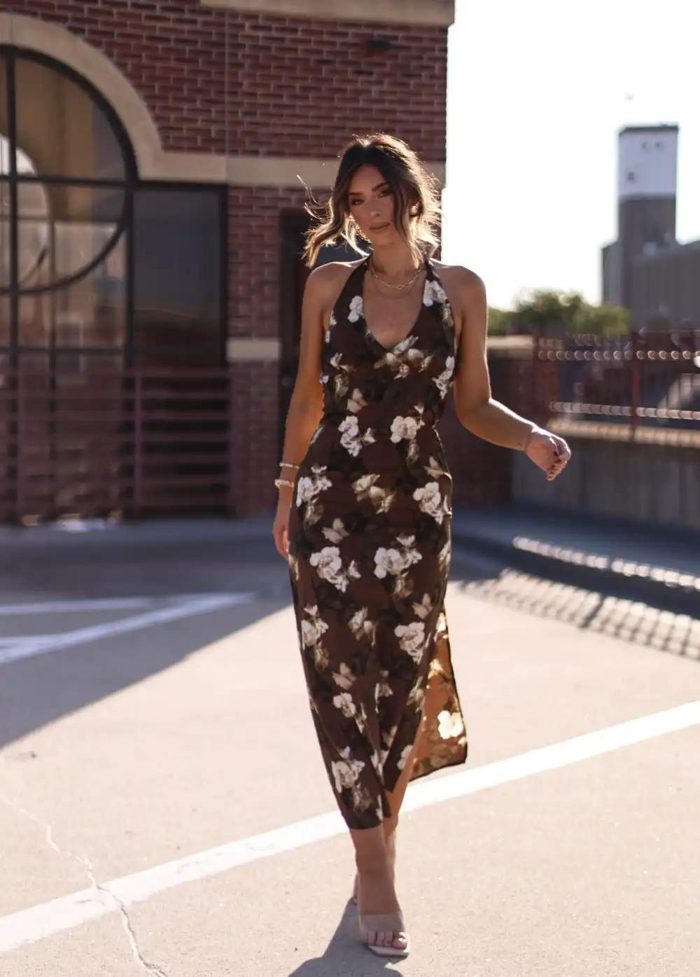 Falling Hues Floral Dress